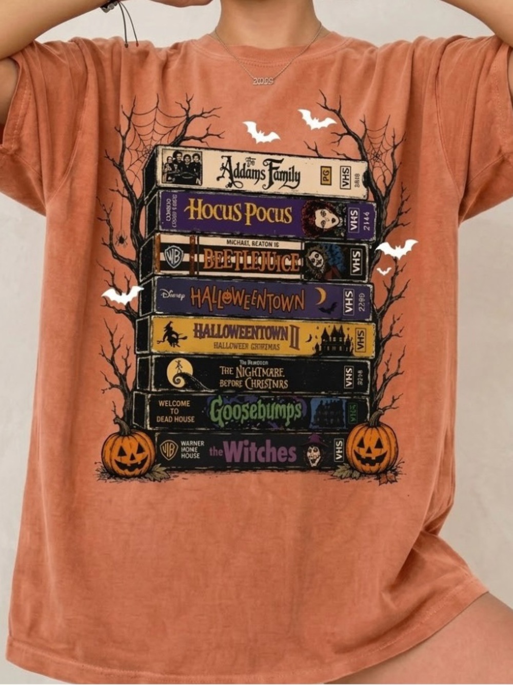 Halloween VHS Retro Spooky Season Horror Scary Movie Comfort Colors Tee
